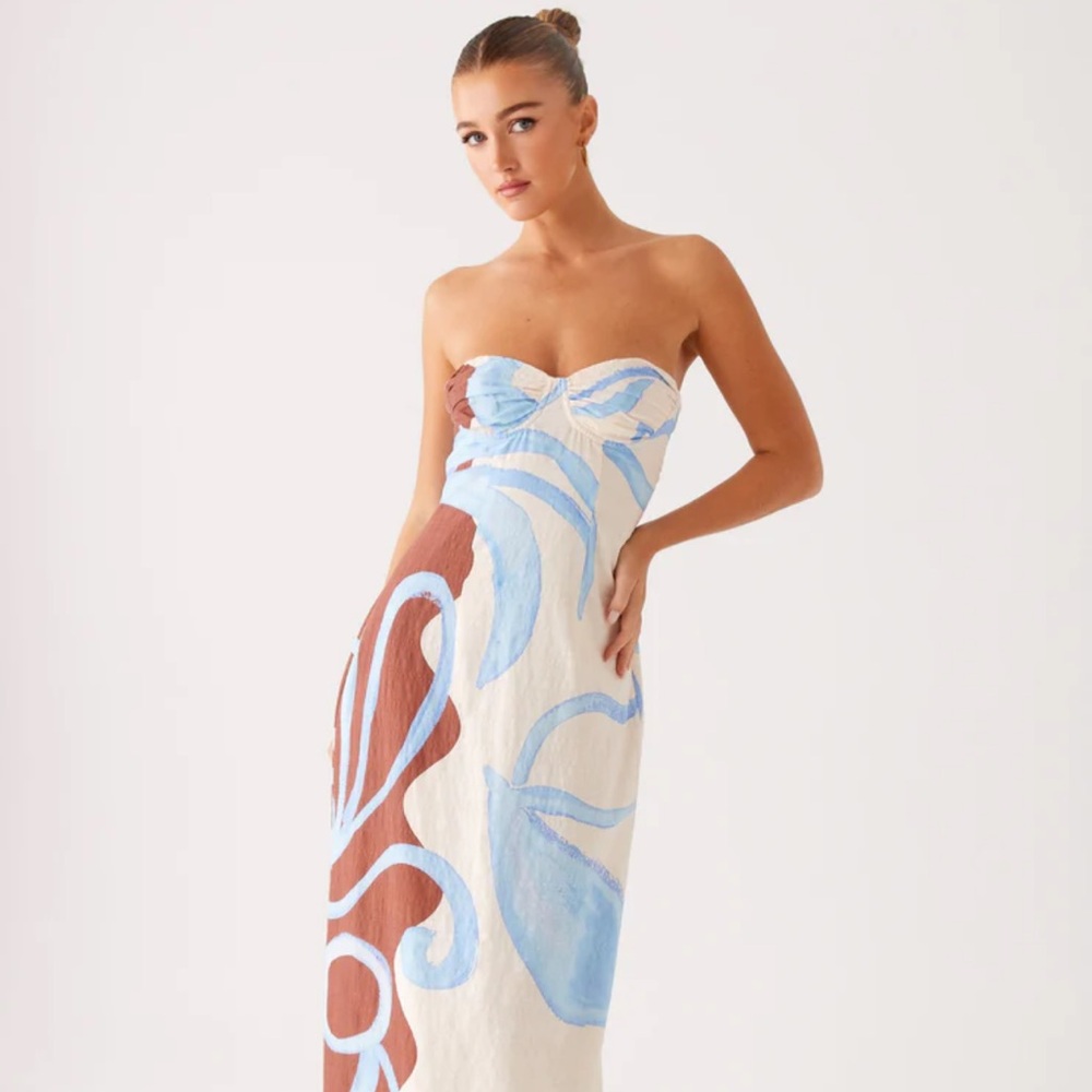 Peppermayo Raiden Maxi Dress - Bloom Wave Print